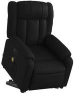 vidaXL Massagesessel, Relaxsessel mit Aufstehhilfe Elektrisch Schwarz Kunstleder