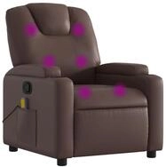vidaXL Massagesessel, Relaxsessel Braun Kunstleder