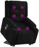 vidaXL Sessel Massagesessel mit Aufstehhilfe Schwarz Stoff (1-St)