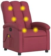 vidaXL Sessel Massage-Relaxsessel, weinroter Stoff (1-St)