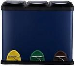 relaxdays M&uuml;lleimer f&uuml;r K&uuml;che 3 x 8 l, blau