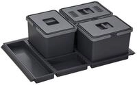 SO-TECH&reg; M&uuml;lltrennsystem Abfallsammler Metropolis PTC28 08050 7F 15+15+15L,...