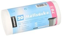 PAPSTAR M&uuml;llbeutel M&uuml;lls&auml;cke, HDPE 70 l 100 cm x 58 cm weiss 23 my 500 Stk