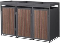 ML-DESIGN M&uuml;lltonnenbox M&uuml;llbox aus Stahl wetterfeste M&uuml;lltonnen Verkleidung