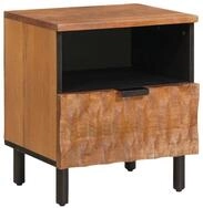 vidaXL Nachttisch Nachttisch Braun 40 x 33 x 46 cm Massivholz (1-St)