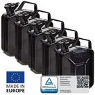 BW Benzinkanister Metall Kraftstoffkanister 5x 5 Liter - Schwarz - RAL 9005...