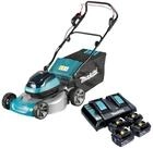 Makita Akkurasenm&auml;her DLM 466 PT4 Rasenm&auml;her 36V (2x 18 V) 46 cm + 4x Akku...