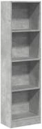 vidaXL B&uuml;cherregal B&uuml;cherregal Betongrau 40x24x143 cm Holzwerkstoff, 1-tlg.