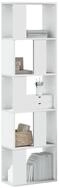 vidaXL B&uuml;cherregal, B&uuml;cherregal 5 B&ouml;den Wei&szlig; 45x23,5x162,5 cm Holzwerkstoff