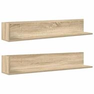 vidaXL Regal Wandregale 2 Stk. Sonoma-Eiche 100x16,5x16,5 cm Holzwerkstoff,...