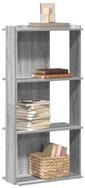 vidaXL B&uuml;cherregal, B&uuml;cherregal 3 B&ouml;den Grau Sonoma 60x30x120 cm...