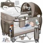 KIDIZ Baby-Reisebett, Babybett Kombi Set mit Matratze & Wickelauflage ab Geburt...