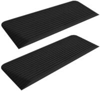 vidaXL Verkehrsschild Schwellenrampen 2 Stk. 110x41x5 cm Gummi, (2 St)