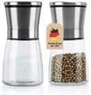 Intirilife Salz-/Pfefferm&uuml;hle, (2 St&uuml;ck), 2x Grinder Handm&uuml;hle aus Glas und