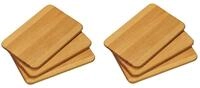Kesper Fr&uuml;hst&uuml;cksbrett Fr&uuml;hst&uuml;cksbrettchen 6er Pack aus Buchenholz, ideal...