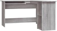 vidaXL Eckschreibtisch, Schreibtisch Grau Sonoma 120x140x75 cm Holzwerkstoff