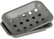 Ib Laursen Badaccessoire-Set Emaille Zahnbecher Becher grau sandfarbig,...