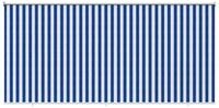 Rollo Au&szlig;enrollo 90% UV-Block Blau-wei&szlig; gestreift 350 x 230 cm HDPE, vidaXL