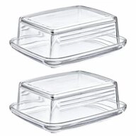 WESTMARK Butterdose 2 Stk., aus Glas, L&auml;nge: 14,3 cm, Transparent, Glas