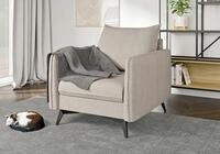 S-Style M&ouml;bel Sessel Azalea mit Schwarz Metall F&uuml;&szlig;en aus Luxusmikrofaser, mit