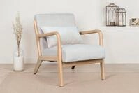 byLIVING Sessel NOHR, Grob-Cord, Gestell Massivholz Rubberwood, Separates...