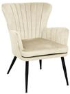 SVITA Sessel SANSA, Corbezug, Lesesessel, Modern, Polsterstuhl,Schwarz