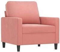vidaXL Sofa Sessel Rosa 60 cm Samt, 1 Teile