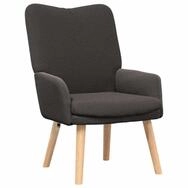 vidaXL Sessel Sessel Dunkelgrau 63 x 67 x 94 cm Schafstoff und Sperrholz (1-St)