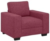 vidaXL Sofa Sessel Weinrot 100x77x82 cm Stoff, 1 Teile