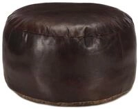 vidaXL Polsterhocker Pouf Dunkelbraun 60 x 30 cm Echtes Ziegenleder (1 St)