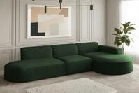 Fun M&ouml;bel Ecksofa Ecksofa Designersofa PALMA mit Ottomane in Stoff Opera...