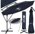 tillvex Sonnenschirm 300-350 cm Kurbel Ampelschirm mit St&auml;nder, Abdeckung &
