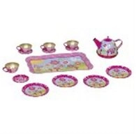 goki Spielk&uuml;che Teeservice Kinder Metall Teeset Puppengeschirr Funky Flowers