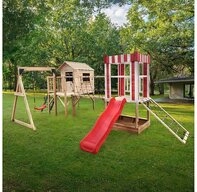 HOME DELUXE Spielturm Spielpark aus Holz WUNDERLAND - Farbauswahl, inkl....