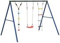 vidaXL Spielturm Schaukel-Set mit Schaukelsitz Strickleiter und Kletterschaukel
