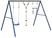 vidaXL Spielturm Schaukel-Set mit Schaukelsitz Trapez und Strickleiter