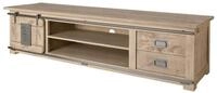 Massivmoebel24 TV-Board RAILWAY (Massivholz), TV-Board Mango 180x55x50 whitewash