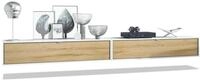 Vladon Lowboard Lana 1400 (2er-Set Tv-Kommode, mit Klappe dahinter 3 F&auml;cher),...