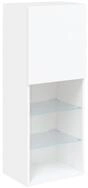 vidaXL TV-Schrank TV-Schrank mit LED-Leuchten Wei&szlig; 40,5x30x102 cm (1-St)