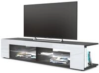 Vladon Lowboard Movie (TV-Kommode, mit 4 offenen F&auml;chern und Zierleisten),...