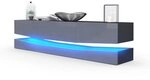 Vladon Lowboard City (TV-Kommode mit Sockelelement, 1 offenem Fach und 3