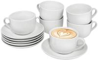 S&Auml;NGER Kaffeeservice New Port Kaffeetassen Set, Wei&szlig; (12-tlg), 6 Personen,