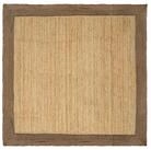 vidaXL Teppich Bereichsteppiche Grau 300 x 300 cm Jute