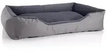 BedDog Tierbett Hundebett TEDDY mit Rand, Bezug abnehmbar grau 85 cm x 120 cm