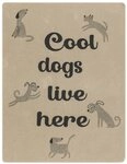 DAVID FUSSENEGGER Tierdecke Hundedecke 'cool dogs live here' 100 x 140 cm Natur-