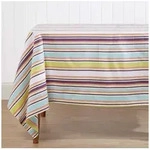 Homescapes Tischdecke Bunte gestreifte Tischdecke Osaka &ndash; 137 x 178 cm, 100%