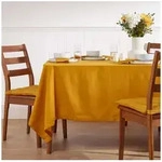 Homescapes Tischdecke Tischdecke senfgelb &ndash; 178 x 300 cm, 100% Baumwolle...