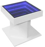 vidaXL Couchtisch LED-Couchtisch Wei&szlig; 50x50x45 cm Holzwerkstoff (1-St) wei&szlig;