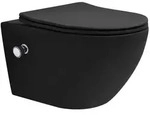 LuxeBath Tiefsp&uuml;l-WC Sp&uuml;lrandloses Wand H&auml;nge WC aus Keramik, mit WC-Sitz