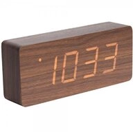 Karlsson Uhr Wecker Tube Dark Wood Veneer (21x9x4,5cm)
